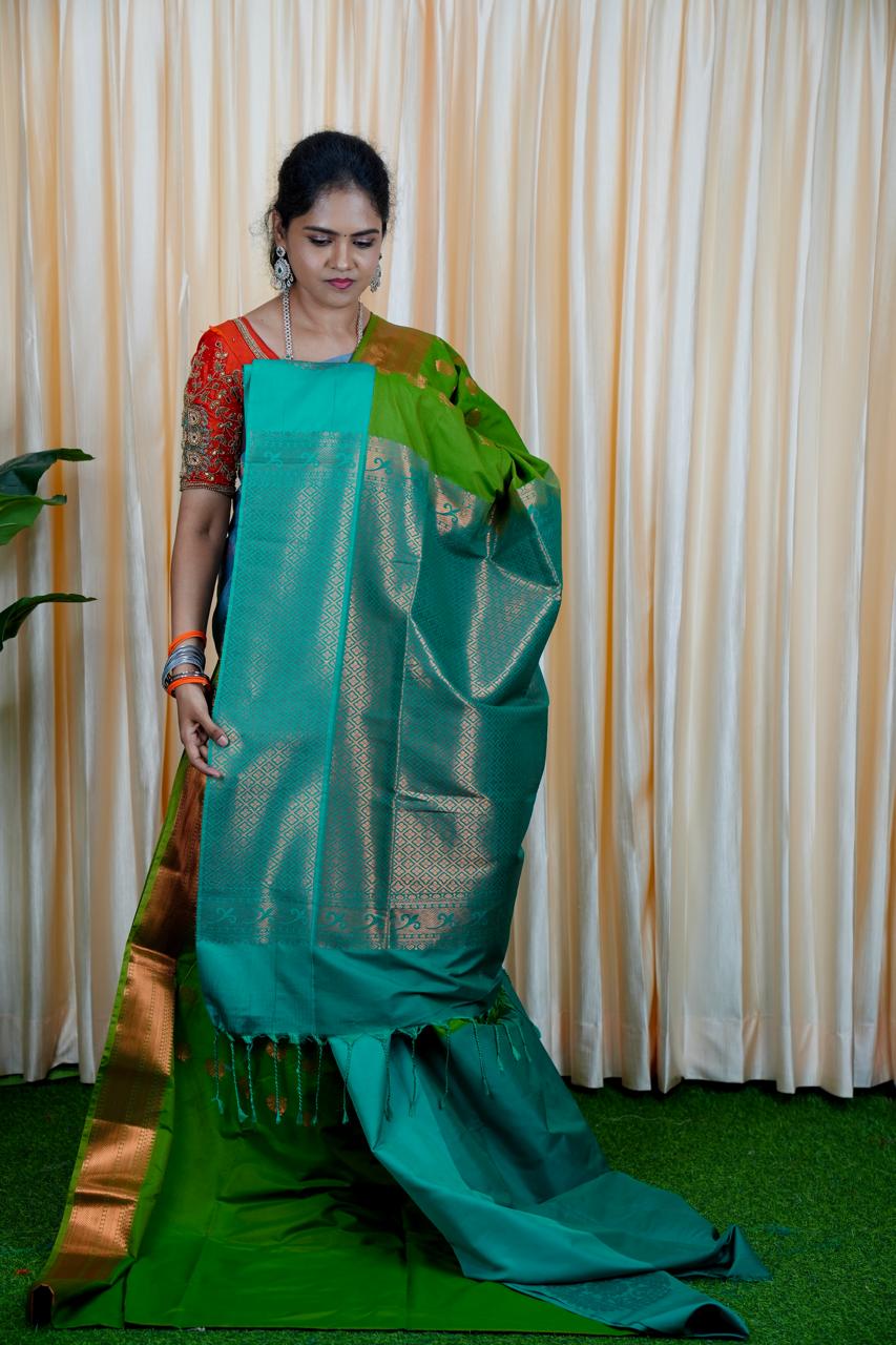 Korvai border soft silk sarees.🥳