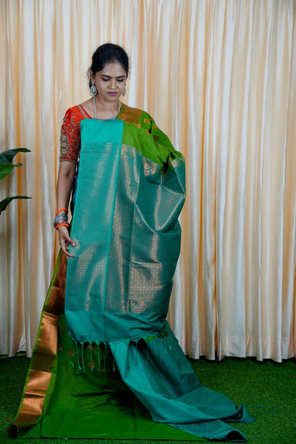 Korvai border soft silk sarees.🥳