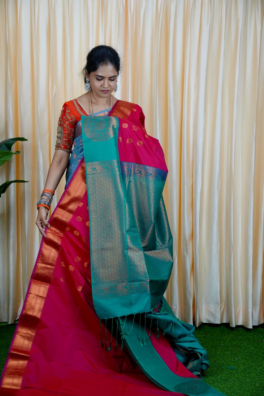 Korvai border soft silk sarees.🥳