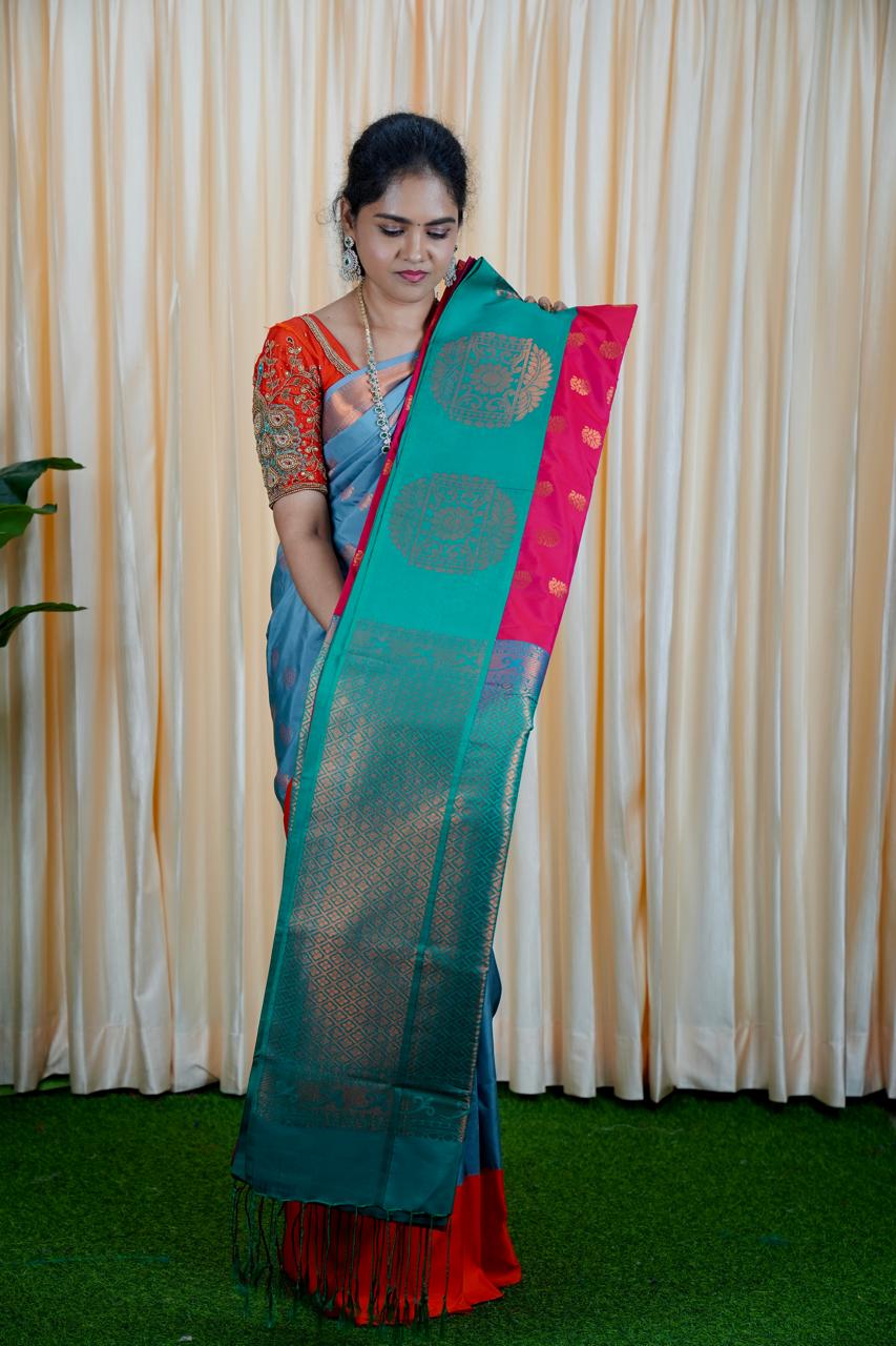 Korvai border soft silk sarees.🥳