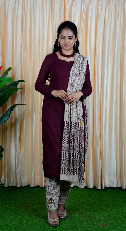 Unstiched Cotton salwar set.Prebook 25 days(Top 2.5 mtr, Bottom 2.5 mtr)🤗