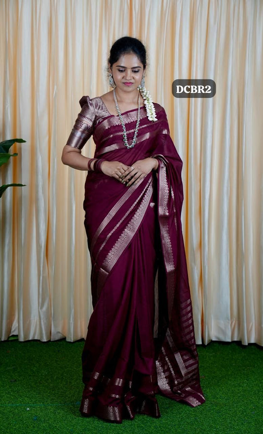 Semi Mysore silk saree.🥳