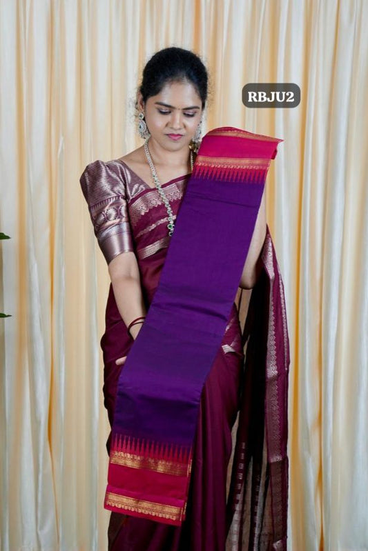 Premium Chettinad Cotton sarees. with running 🍄