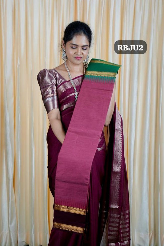 Premium Chettinad Cotton sarees.with running blouse🍄