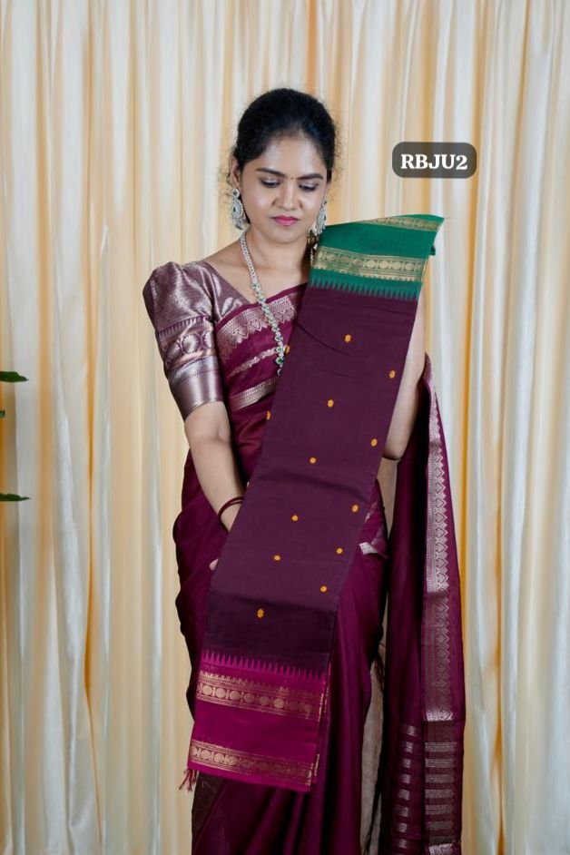 Premium Kanchi Cotton sarees.with running ❌