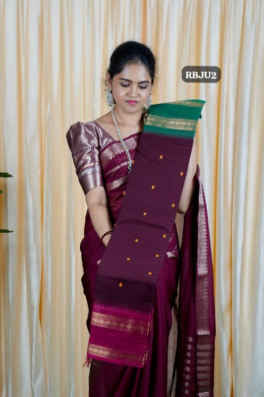 Premium Kanchi Cotton sarees.with running ❌