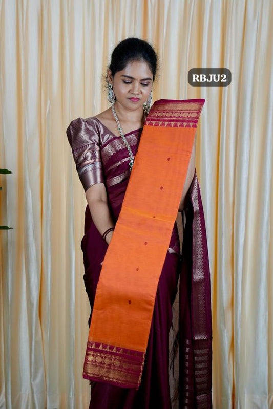 Premium Kanchi Cotton sarees.with running ❌
