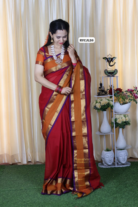 Kanchi cotton saree Ready😍😎