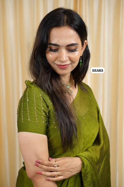 Viscose space silk with sequence work blouse 😍🥳