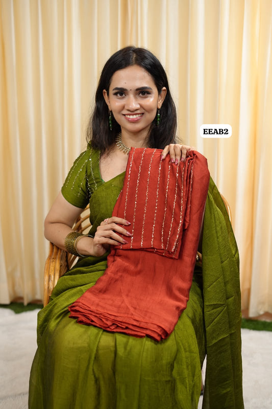Viscose space silk with sequence work blouse 😍🥳