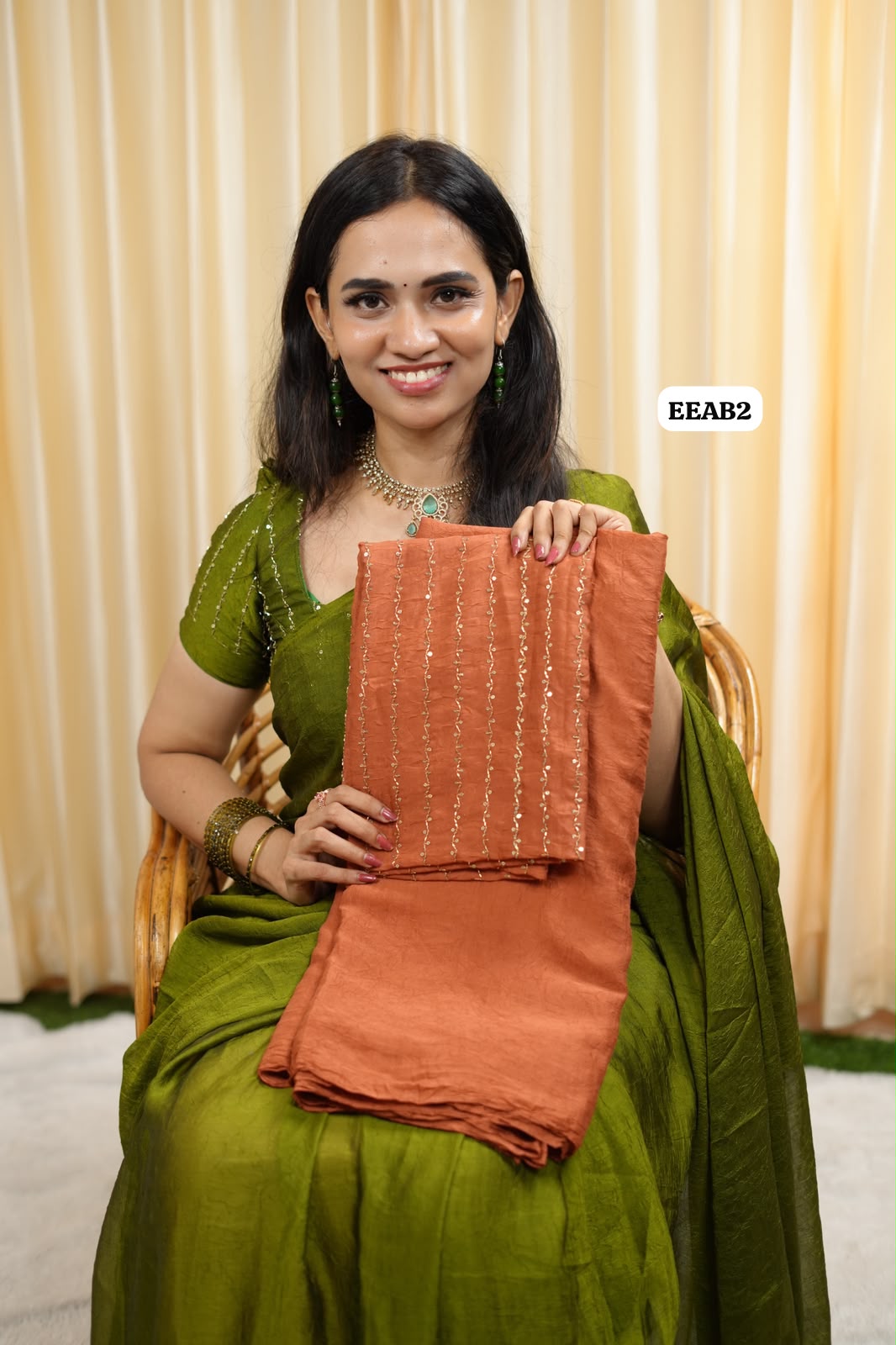 Viscose space silk with sequence work blouse 😍🥳