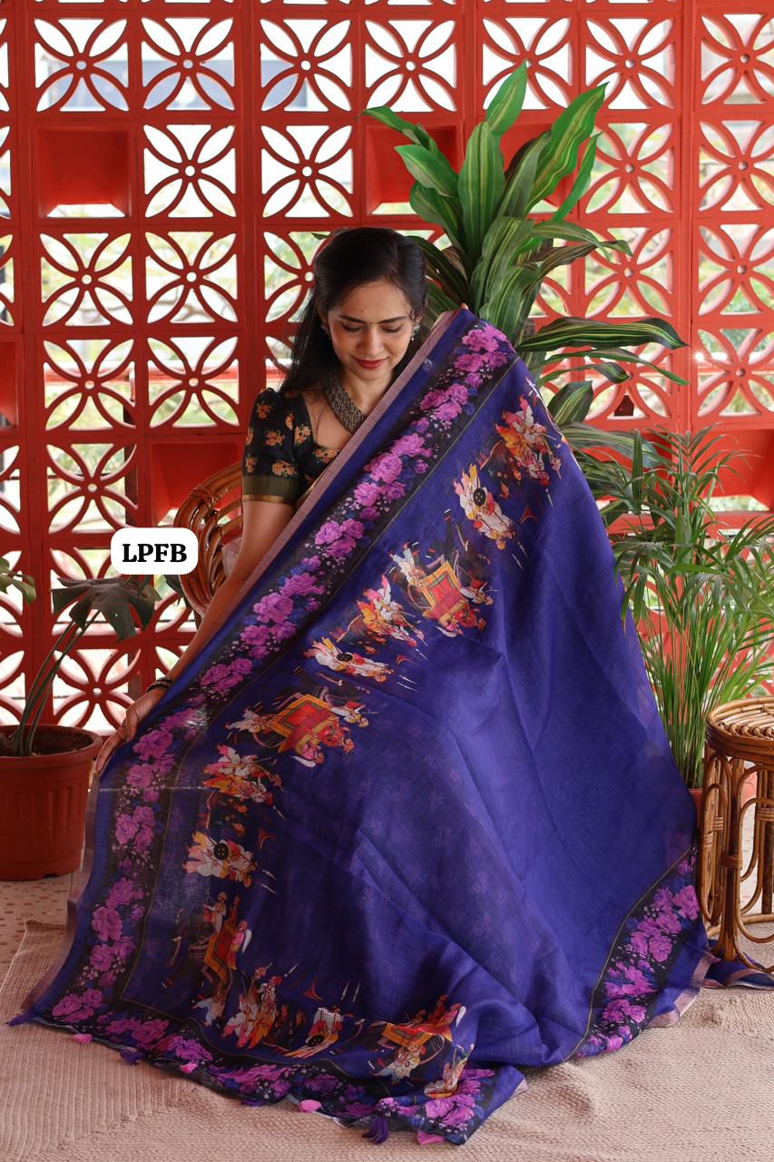 Linen cotton saree😍😎📚