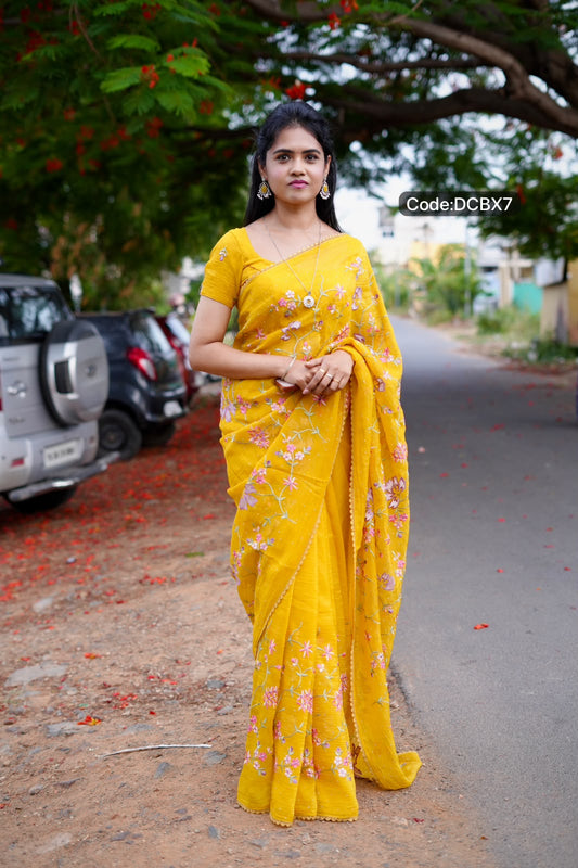 Crunchy georgette sarees🥳