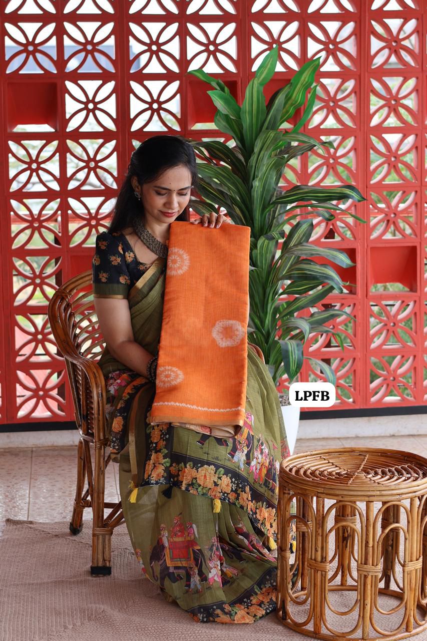Linen cotton saree offer ‼️😍😎📚