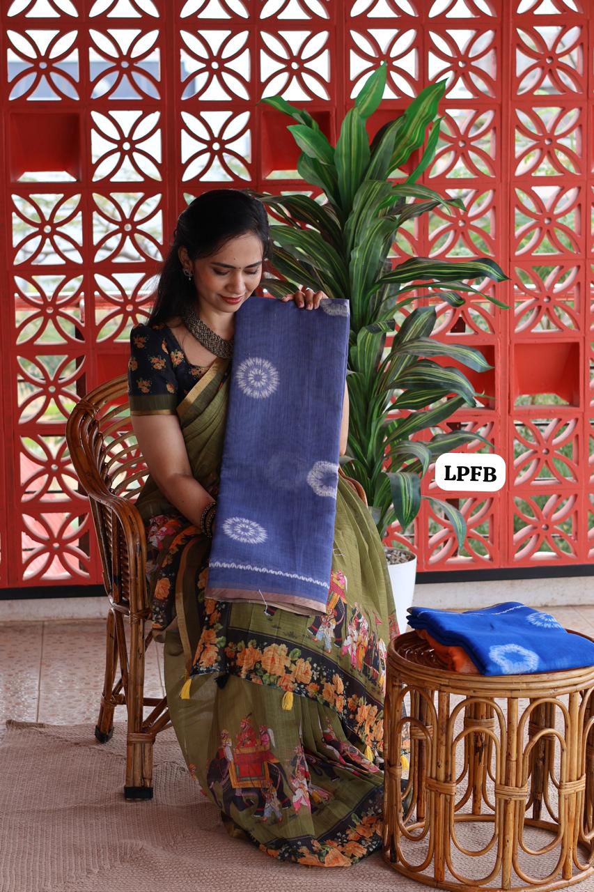 Linen cotton saree offer‼️😍😎📚