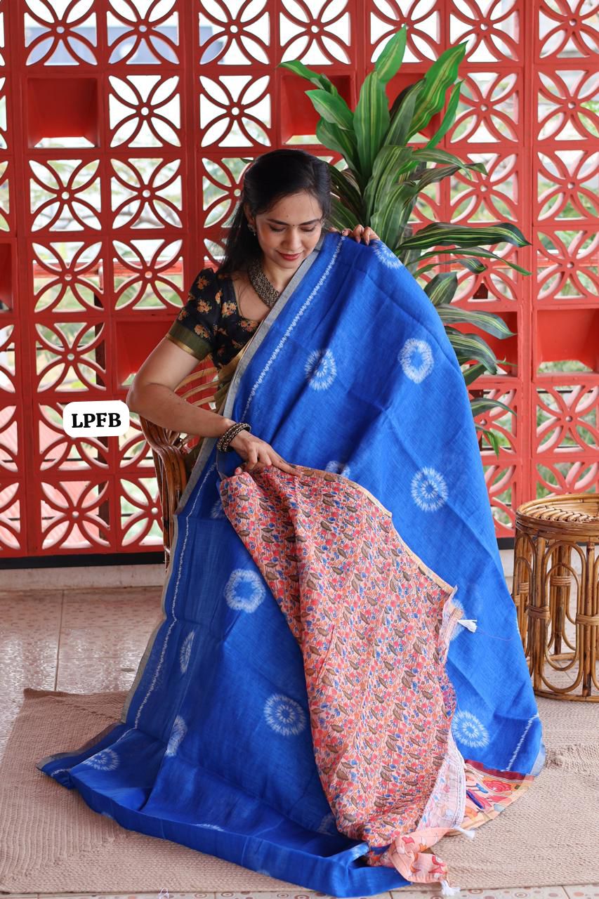 Linen cotton saree😍😎📚