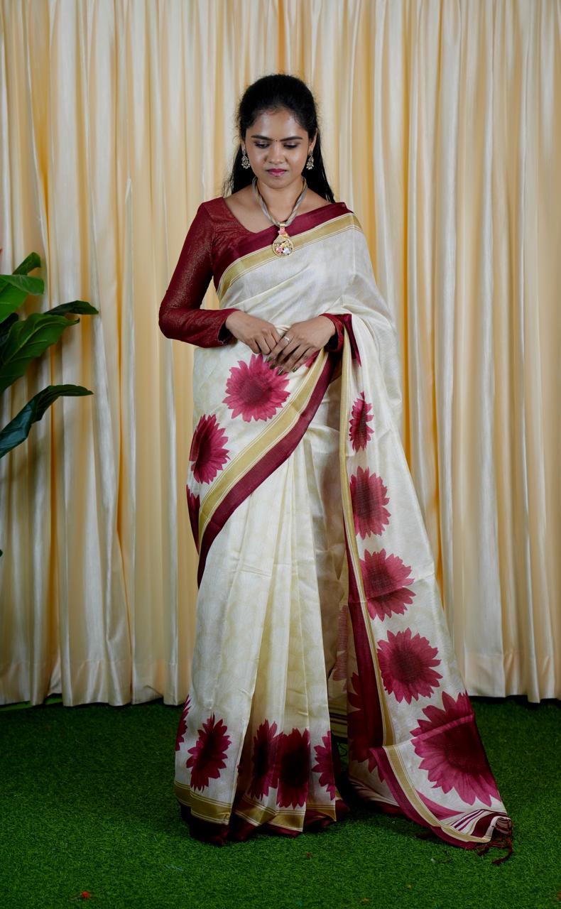 Kadhi cotton silk saree.with contrast blouse🥳✅