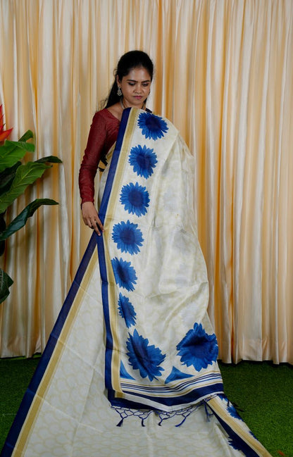 Kadhi cotton silk saree.with contrast blouse🥰🥳