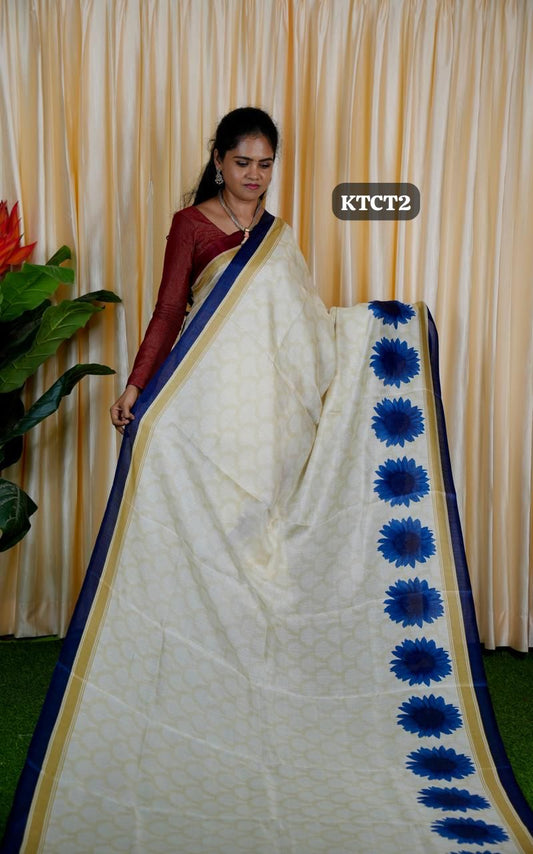 Kadhi cotton silk saree.with contrast blouse🥰🥳