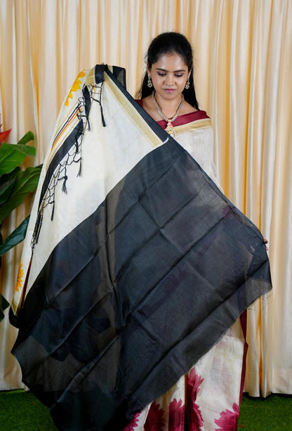 Kadhi cotton silk saree.with contrast blouse🥰🥳