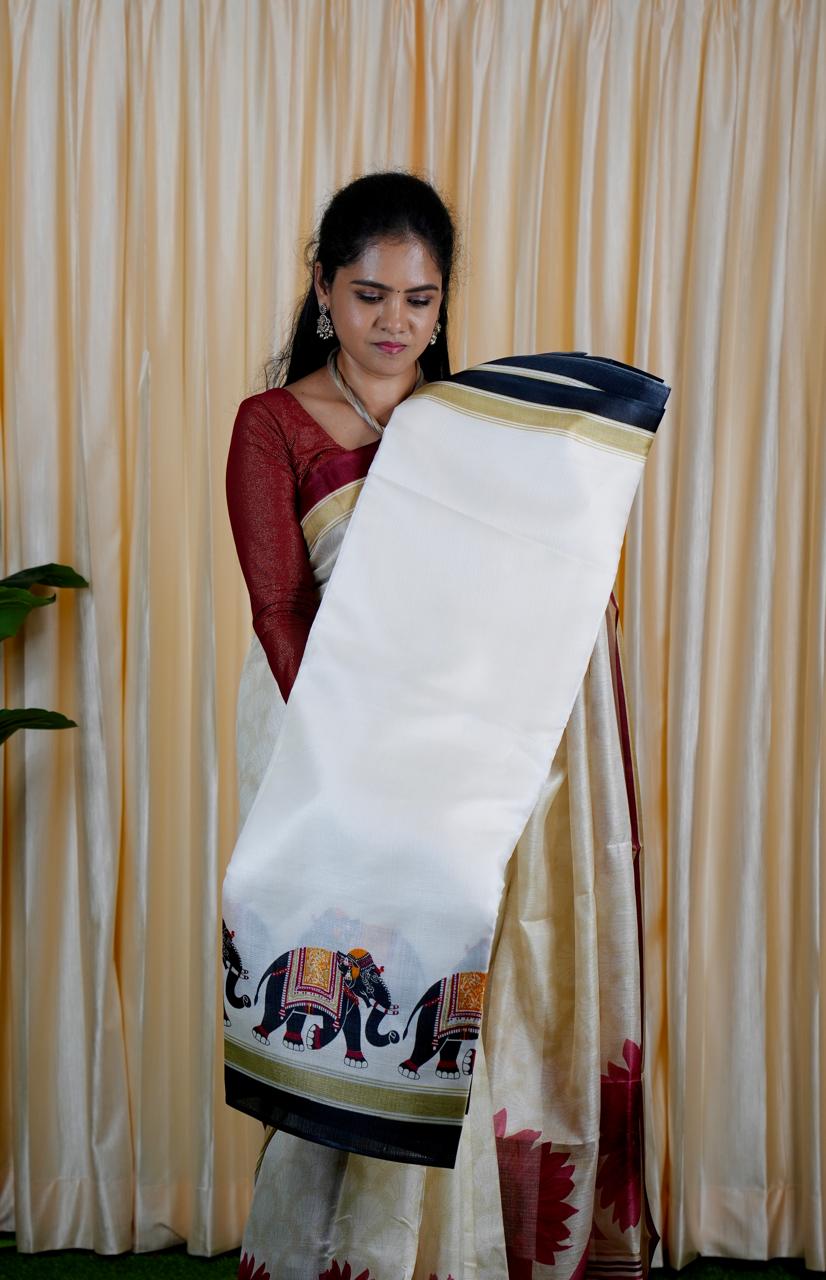 Kadhi cotton silk saree.with contrast blouse🥰🥳