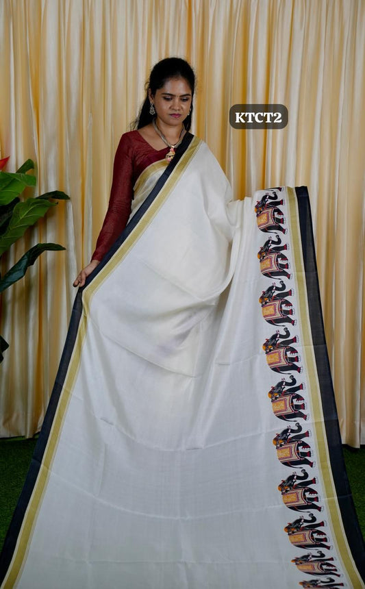 Kadhi cotton silk saree.with contrast blouse🥰🥳