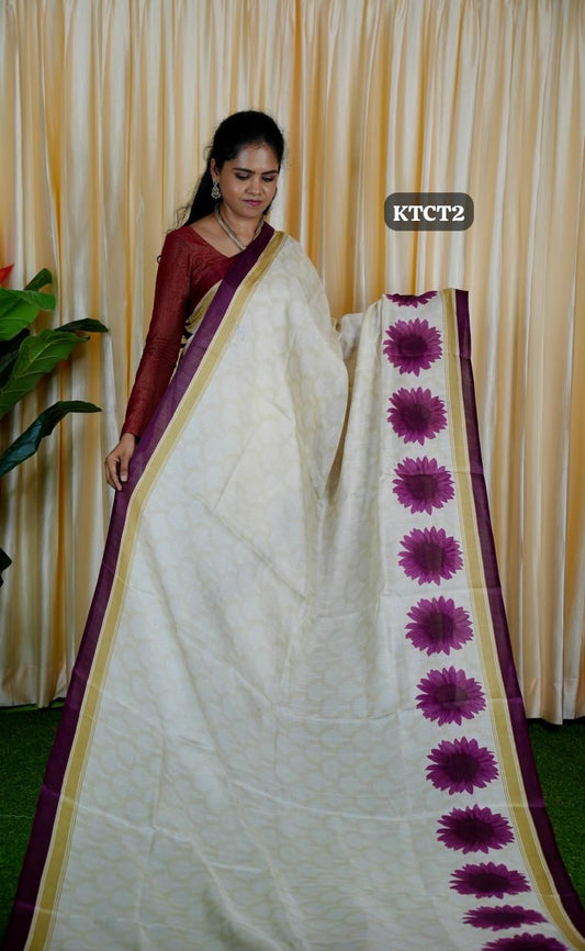 Kadhi cotton silk saree.with contrast blouse🥰🥳