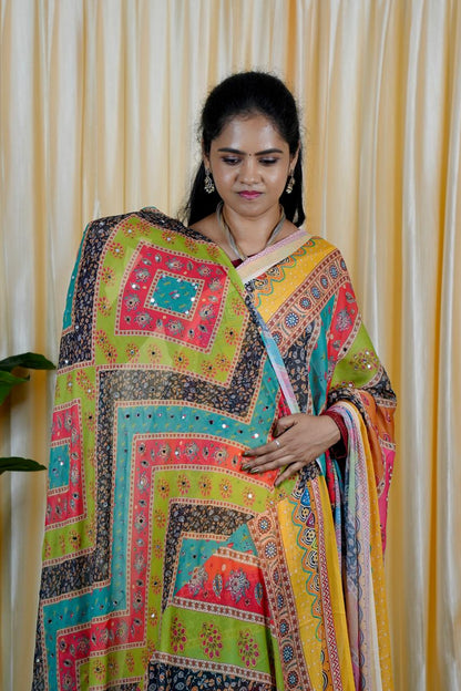Soft georgette sarees mirror✅🥳(more than 2000 mirrors pasted)