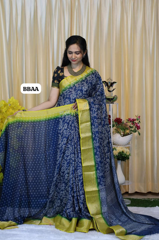 Crepe chiffon saree 😍🥳✅