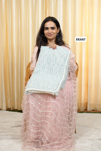 Designer saree with beads work 😍🥳