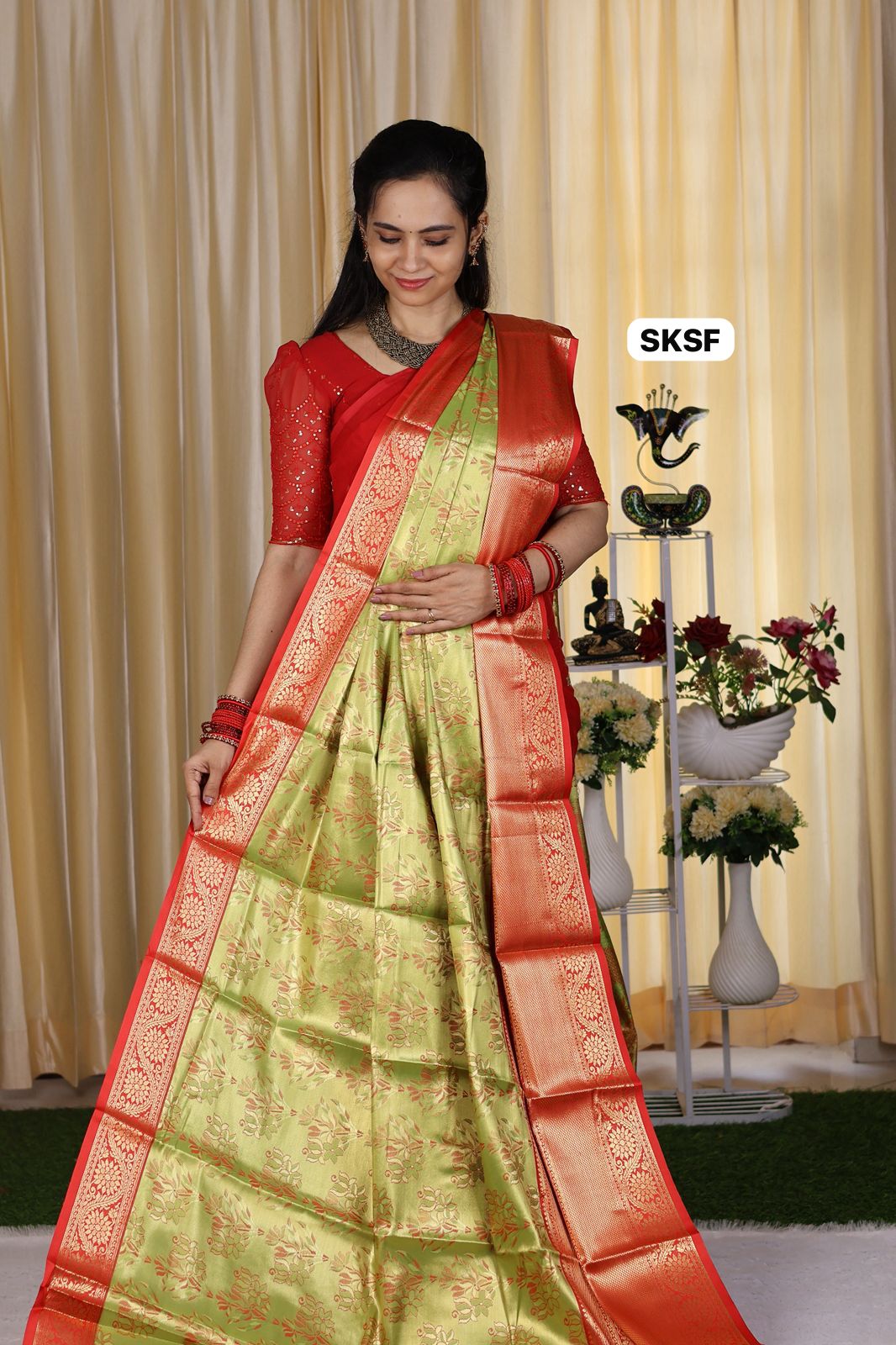 Bridal kanchi semi silk saree with trending design🥳