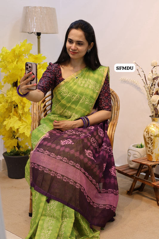 Linen cotton saree 😍😎📚