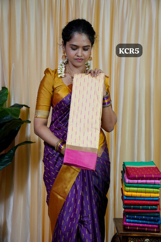 Budget Friendly Soft silk sarees🥰😎🥳Cream with Rose