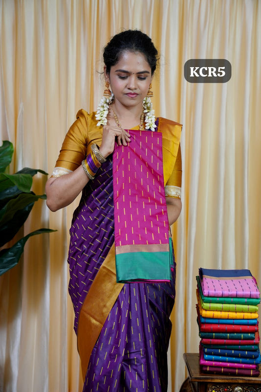 Budget Friendly Soft silk sarees🥰😎🥳Rani pink with Rama Green