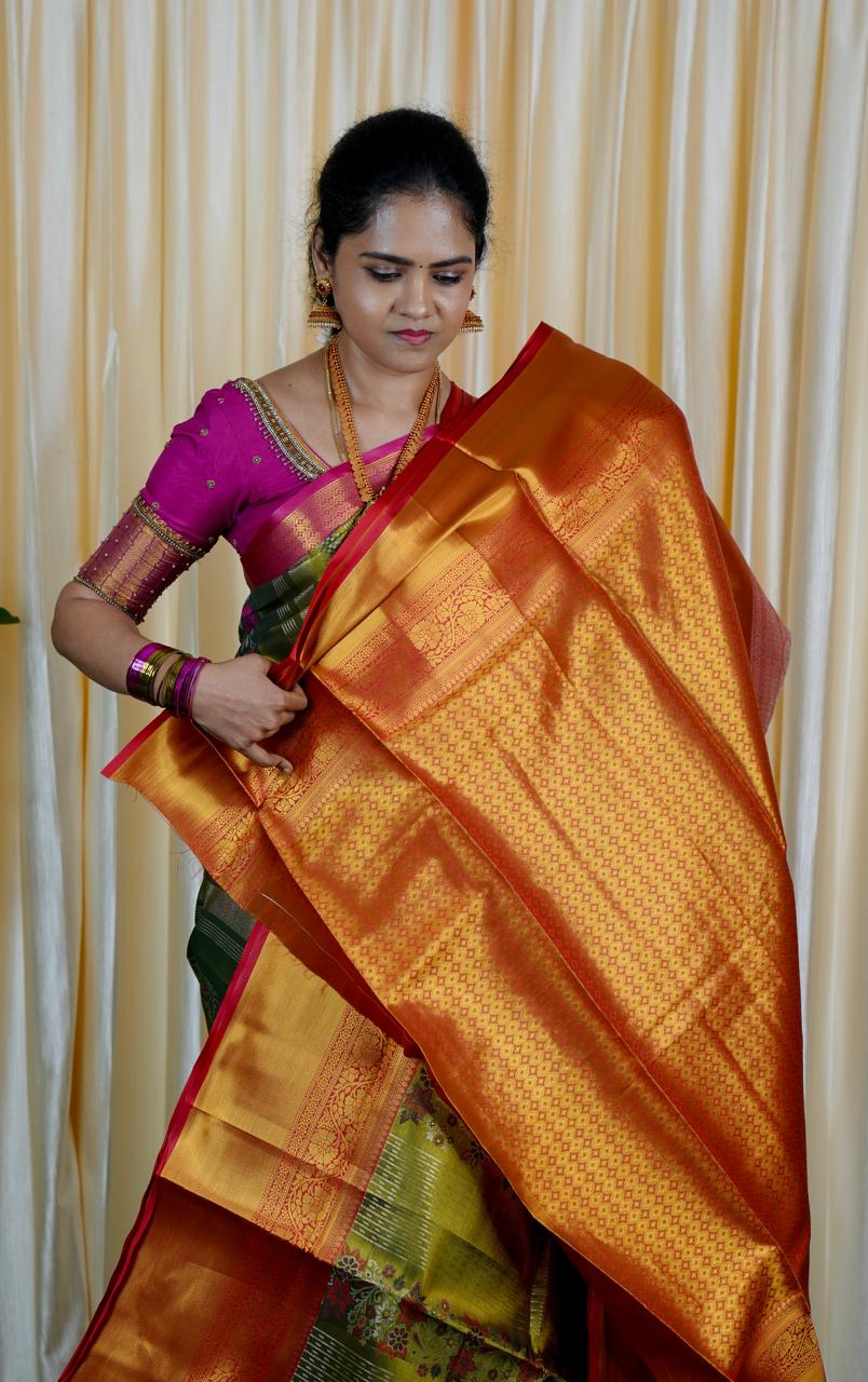 Kanchipuram inspired semi silk sarees🥳