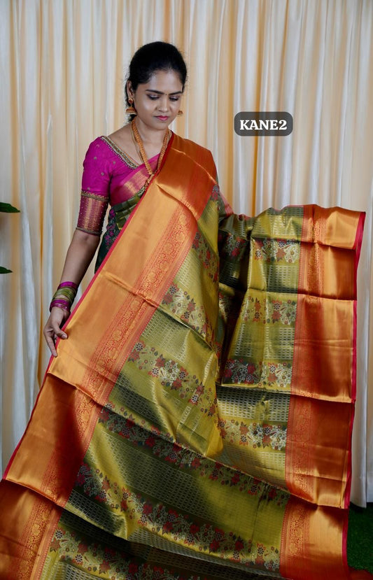 Kanchipuram inspired semi silk sarees🥳