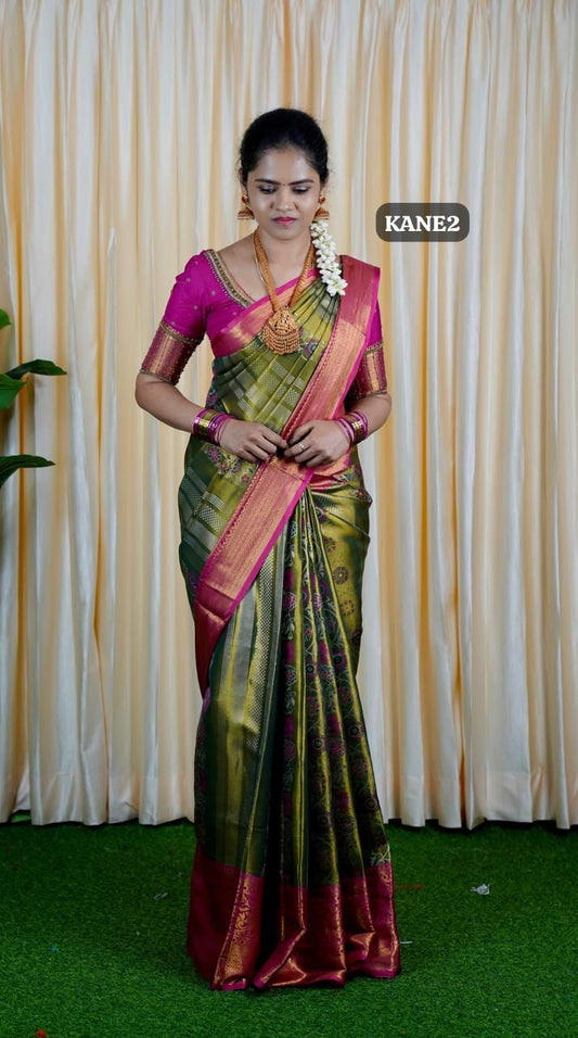 Kanchipuram inspired semi silk sarees.🥳✅