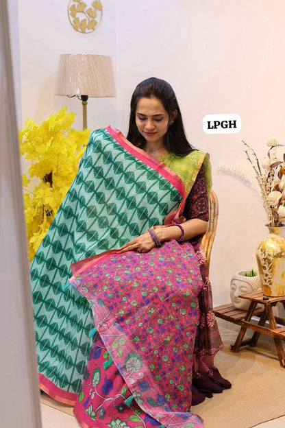 Linen cotton saree 😍😎📚