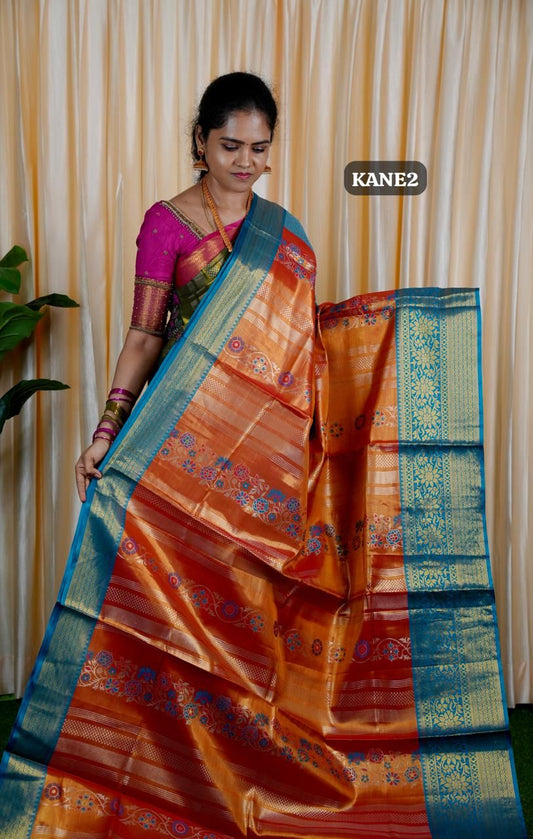 Kanchipuram inspired semi silk sarees🥳