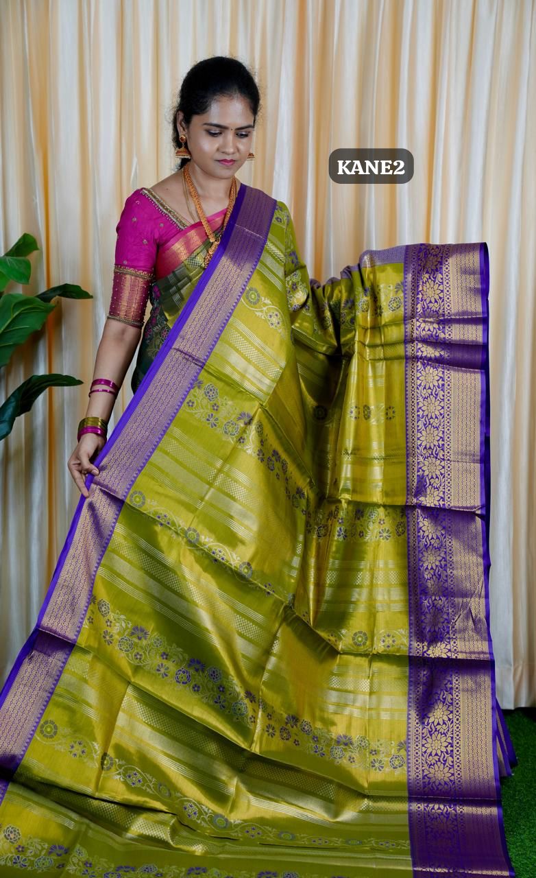 Kanchipuram inspired semi silk sarees.🥳prebook