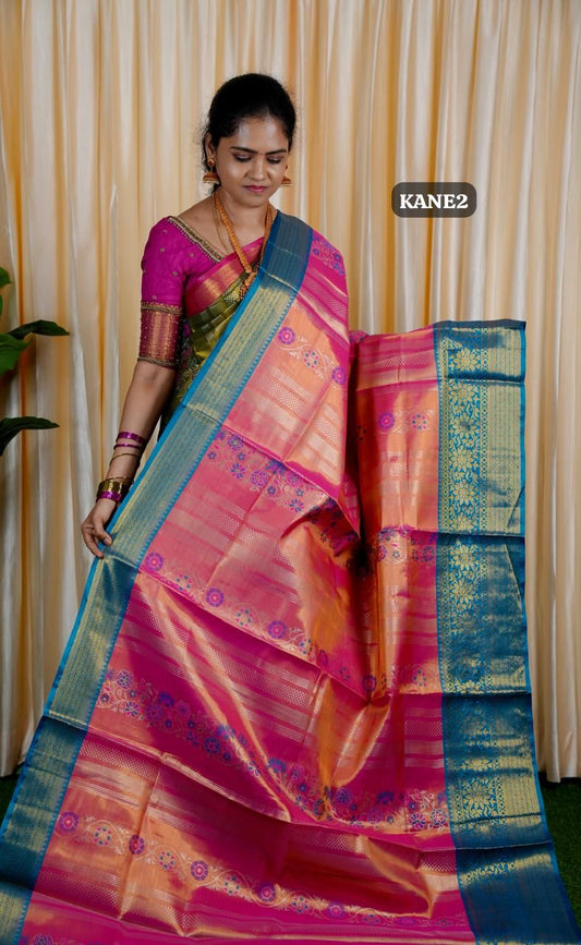 Kanchipuram inspired semi silk sarees prebook🥳
