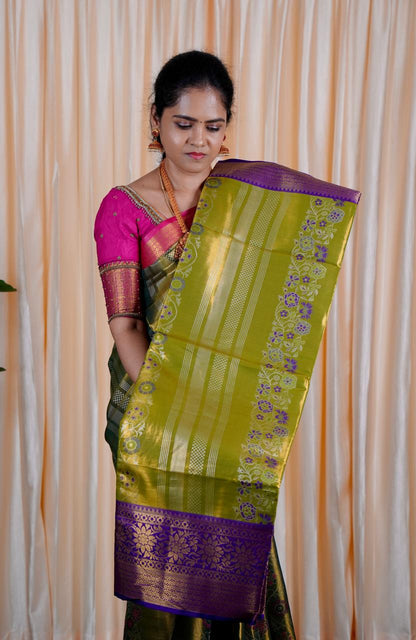 Kanchipuram inspired semi silk sarees.🥳prebook