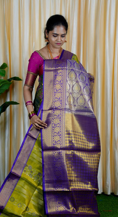 Kanchipuram inspired semi silk sarees.🥳prebook