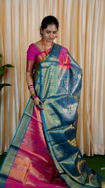 Kanchipuram inspired semi silk sarees prebook🍄🍏