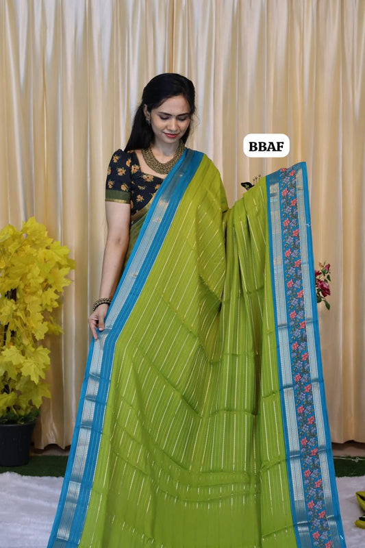 Chiffon crepe silk saree with zari weaving 😍🥳