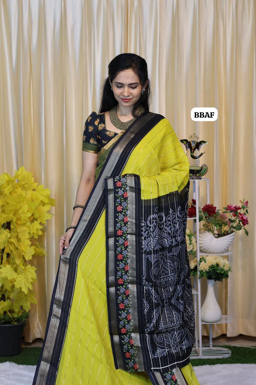 Chiffon crepe silk saree with zari weaving 😍🥳