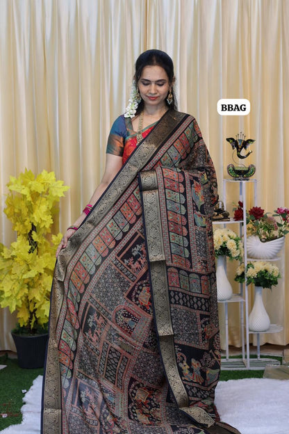 Crushed crepe silk saree 😍😎