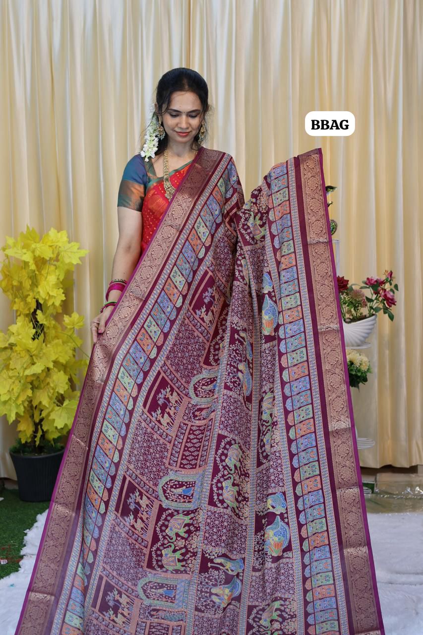 Crushed crepe silk saree 😍😎