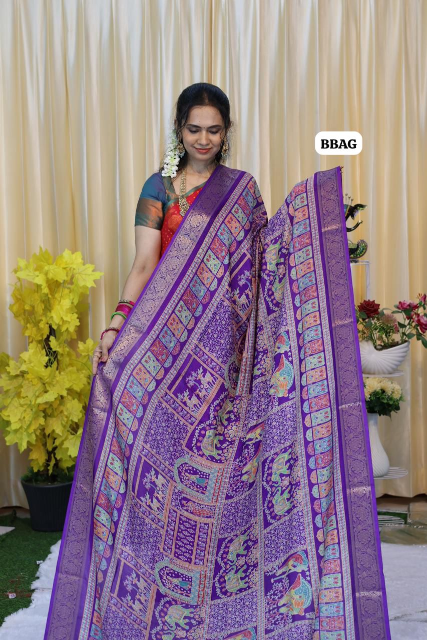 Crushed crepe silk saree 😍😎