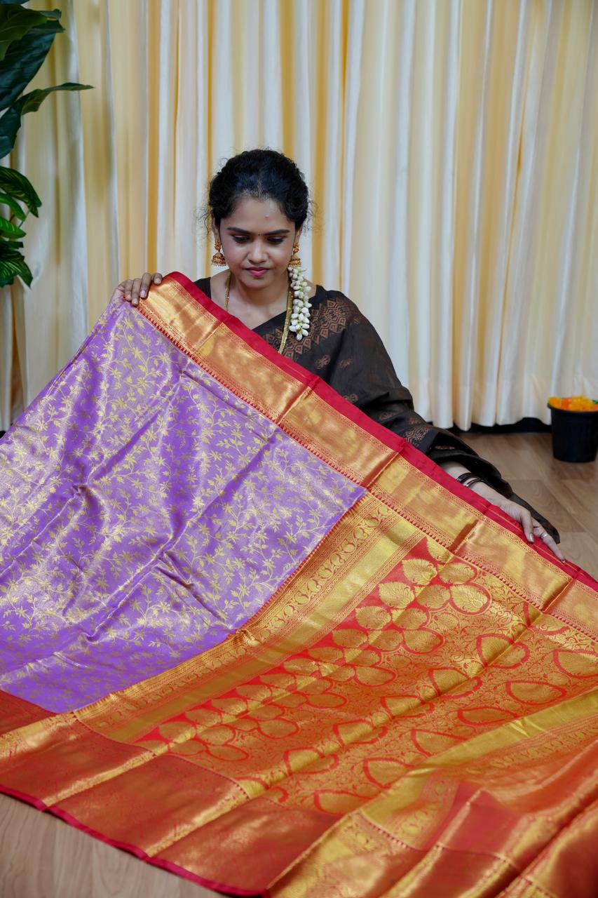 Kanchipuram semi silk 🥳golden prebook